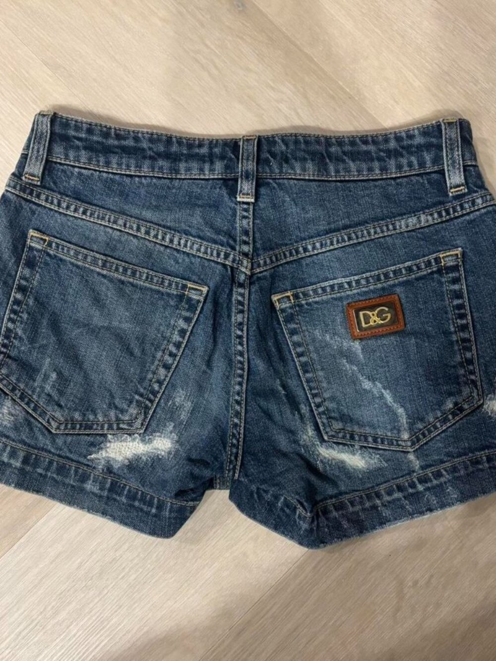 Dolce & Gabbana D&G blue denim jean shorts